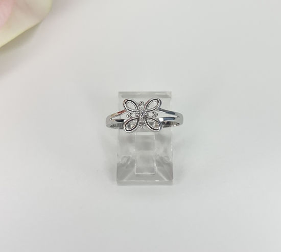 Image sur Bague en or blanc 10KT avec un diamant