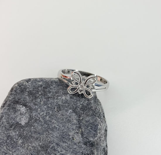 Image sur Bague en or blanc 10KT avec un diamant