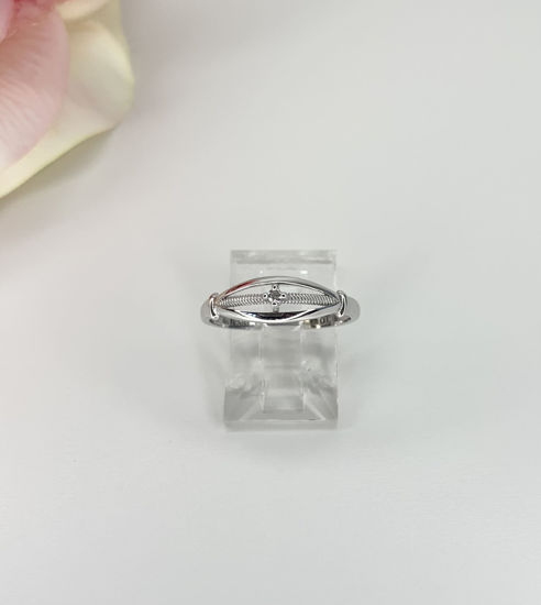 Image sur Bague en or blanc 10KT avec un diamant