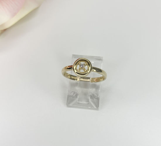 Image sur Bague en or jaune 10KT avec un diamant