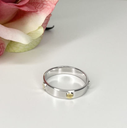 Image de Jonc en or blanc et jaune motif style cartier