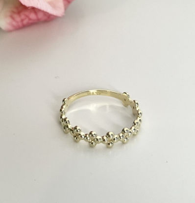 Image de Jonc en or jaune motif fleur