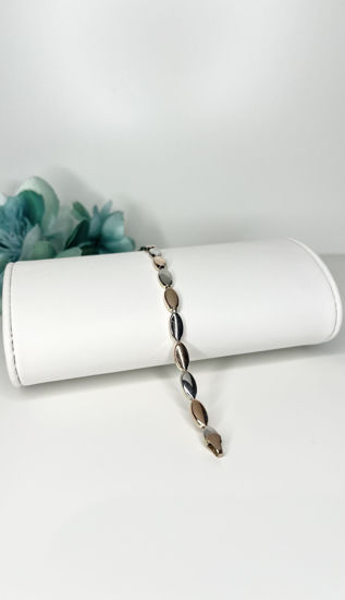 Image sur Bracelet de Fantaisie 7 1/4" en or rose et blanc