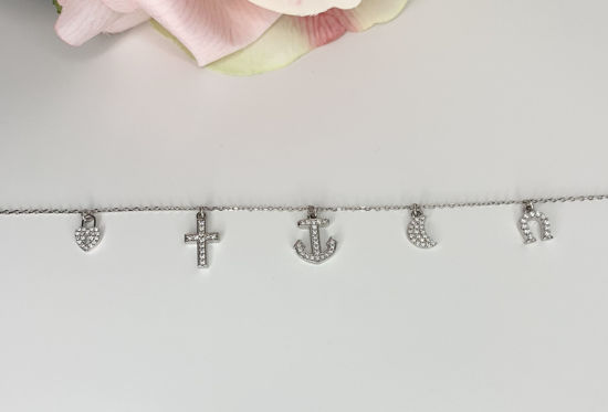 Image sur Bracelet en argent 925 avec zircons cubiques - GBR021