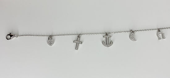 Image sur Bracelet en argent 925 avec zircons cubiques - GBR021