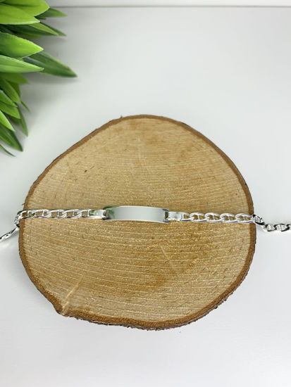 Image sur Bracelet avec plaque 6 1/4" - 7 1/4'' en argent 925