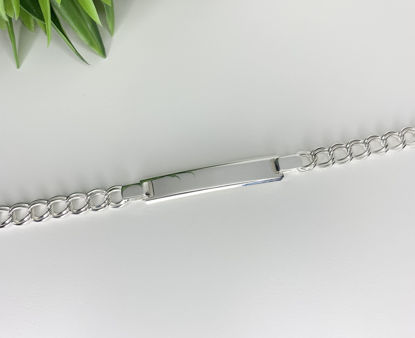 Image de Bracelet avec plaque 7 1/2'' en argent 925