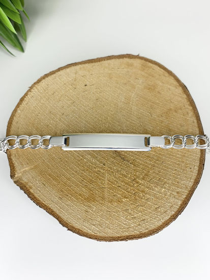 Image sur Bracelet avec plaque 7 1/2'' en argent 925
