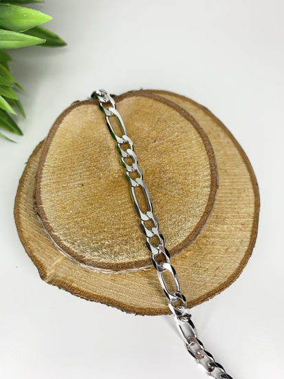 Image sur Bracelet Figaro 7 1/2" en argent 925