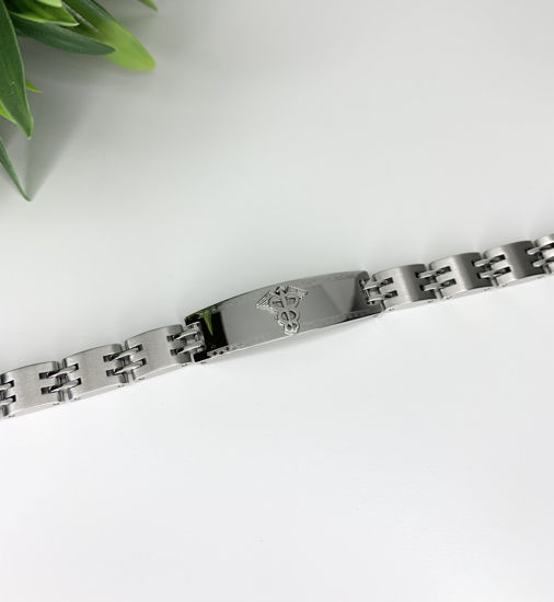Image sur Bracelet médical 7 1/2" en acier inoxydable - BMA626