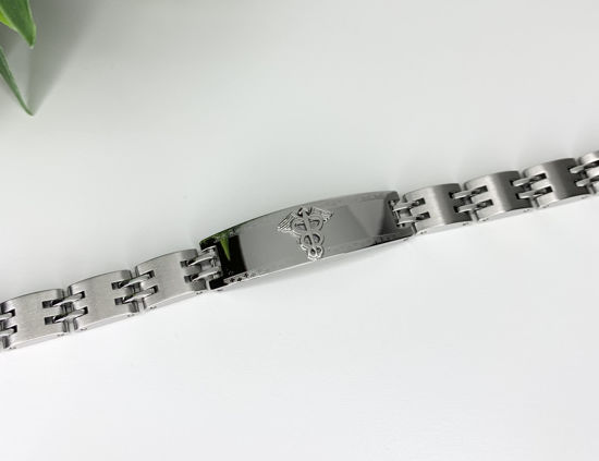 Image sur Bracelet médical 7 1/2" en acier inoxydable - BMA626