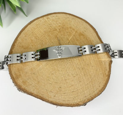 Image de Bracelet médical 7 1/2" en acier inoxydable - BMA626