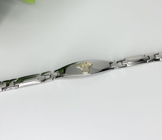 Image sur Bracelet médical 7 1/2" en acier inoxydable - BMD533