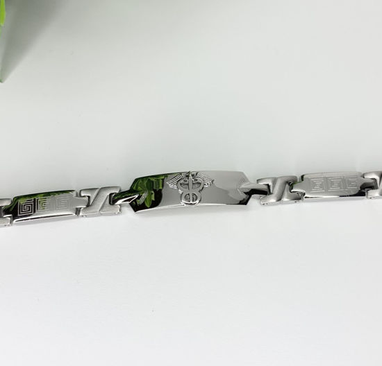 Image sur Bracelet médical 7 1/4" en acier inoxydable - BMA406V