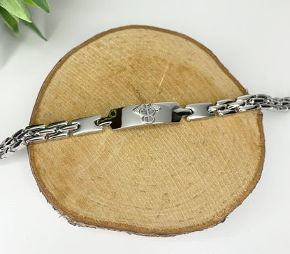 Image de Bracelet médical 7 1/4" en acier inoxydable - BMA589