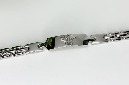 Image sur Bracelet médical 7 1/4" en acier inoxydable - BMA589