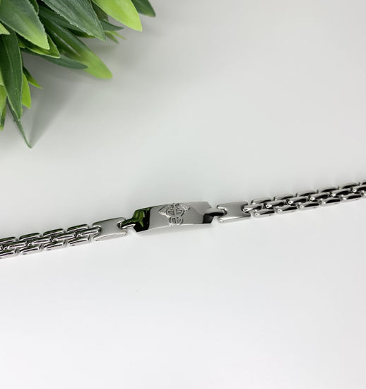 Image sur Bracelet médical 7 1/4" en acier inoxydable - BMA589