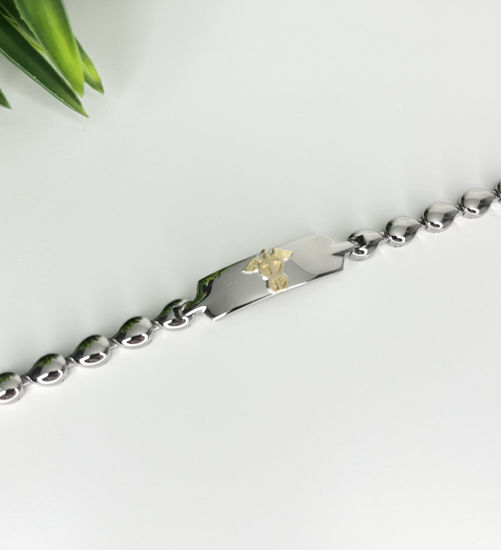 Image sur Bracelet médical 7 1/4" en acier inoxydable - BMD263