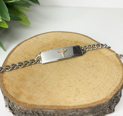 Image de Bracelet médical 7 3/4" en acier inoxydable - BD320