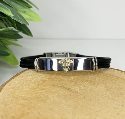 Image de Bracelet médical 7" en acier inoxydable - BMD180F