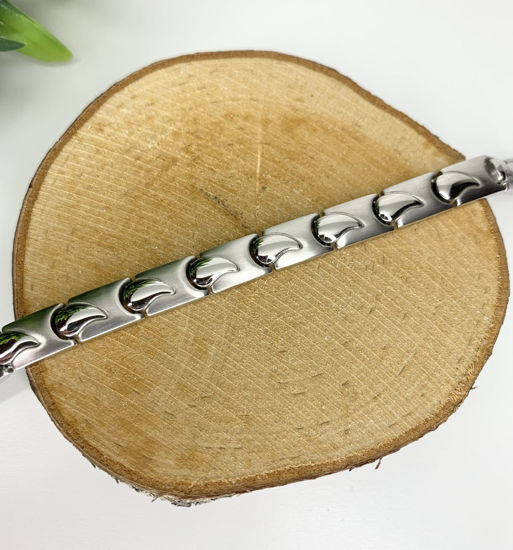 Image sur Bracelet semi-rigide en acier inoxydable 7 1/2" - BA611