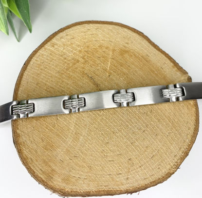 Image de Bracelet semi-rigide en acier inoxydable 8" - BA2
