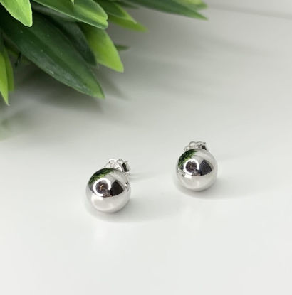 Image de Boucles d'oreilles en or blanc 10KT - 8mm