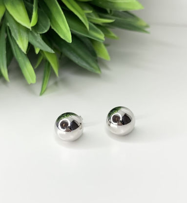 Image de Boucles d'oreilles en or blanc 10KT - 10mm