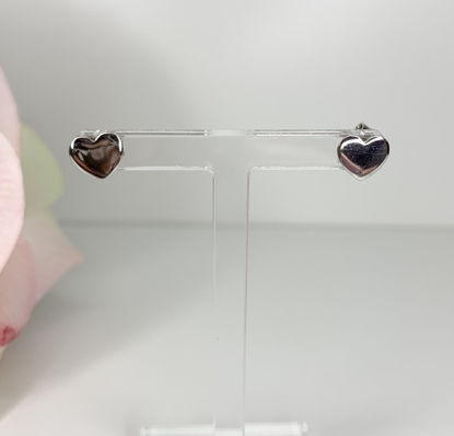 Image de Boucles d'oreilles en or blanc 10KT cœurs