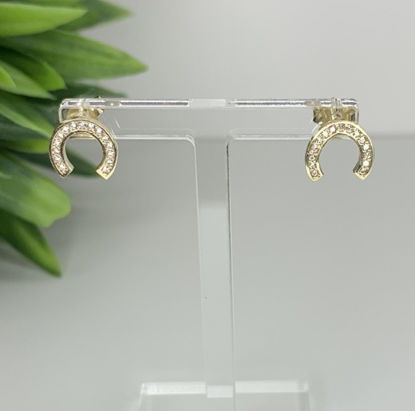 Image de Boucles d'oreilles en or jaune avec zircons cubiques