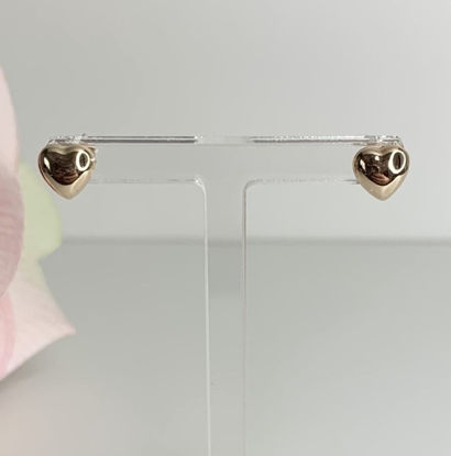 Image de Boucles d'oreilles en or rose cœurs