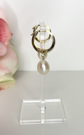 Image sur Boucles d'oreilles perles d'eau douce et or jaune