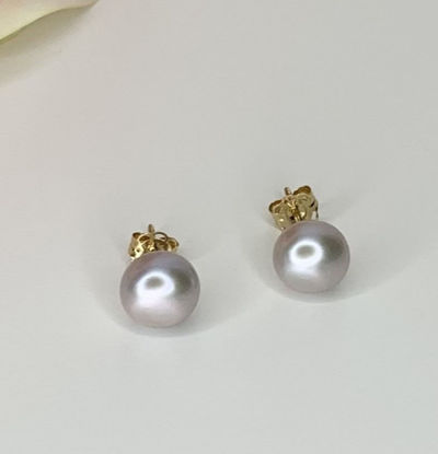 Image de Boucles d'oreilles perles d'eau douce teintes et or jaune