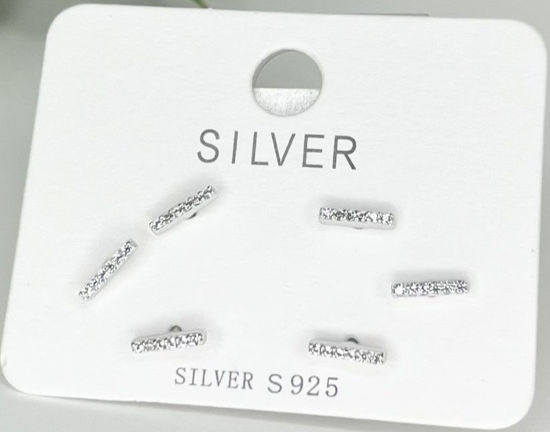 Image sur Boucles d'oreilles en argent 925 avec zircons cubiques