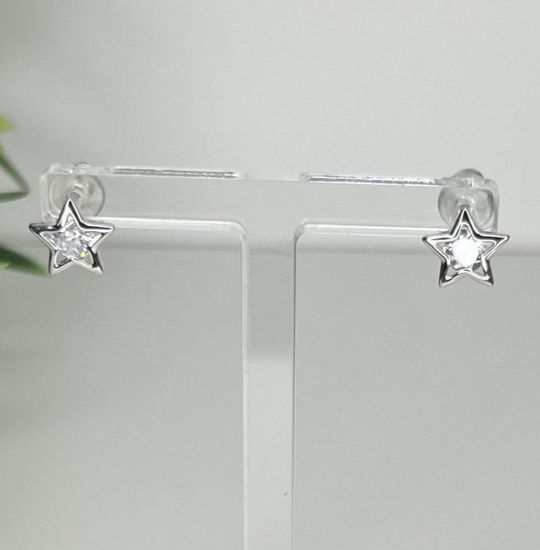 Image sur Boucles d'oreilles en argent 925 étoiles