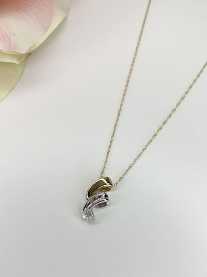 Image sur Collier en or jaune et blanc 10KT avec diamants