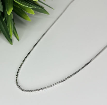 Image de Chaîne Cubique 16" en or blanc 10KT
