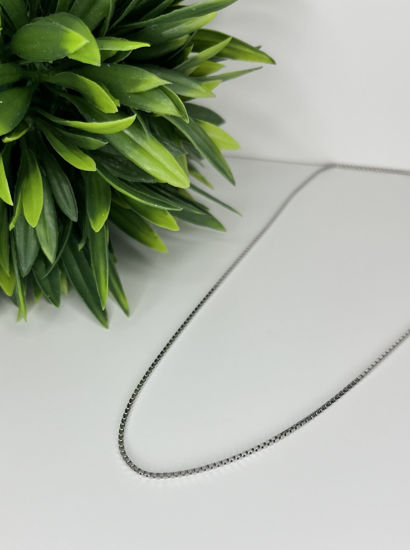Image sur Chaîne Cubique 18" en or blanc 10KT