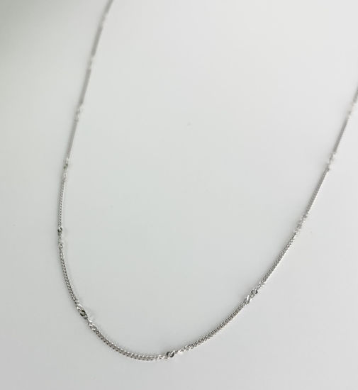 Image sur Chaîne Gourmette twisté 16" en or blanc