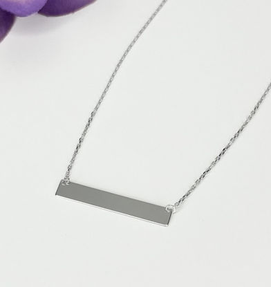 Image de Collier plaque en or blanc 10KT