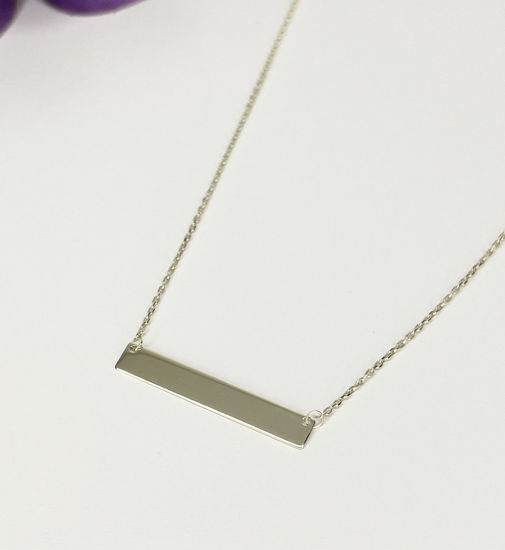 Image sur Collier plaque en or jaune 10KT