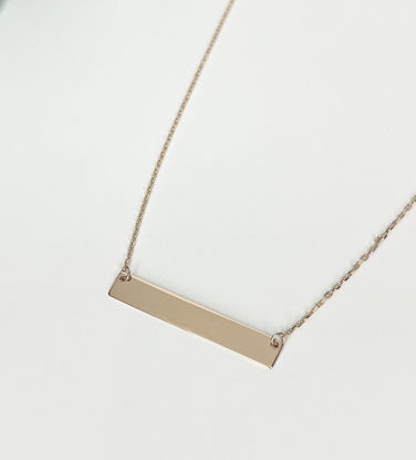 Image de Collier plaque en or rose 10KT