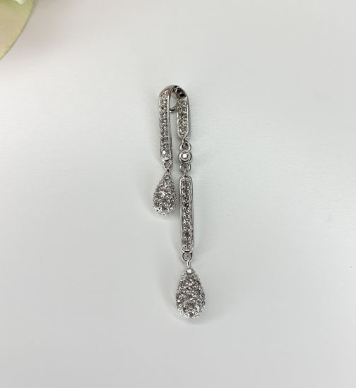 Image sur Pendentif en or blanc avec diamants