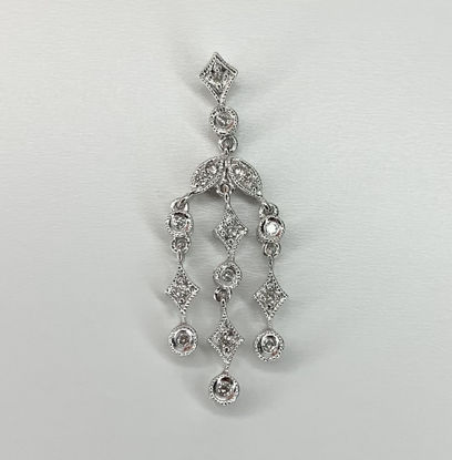 Image de Pendentif en or blanc avec diamants