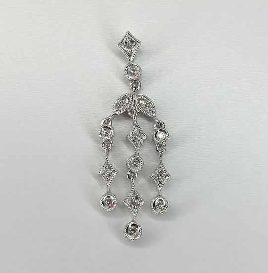 Image sur Pendentif en or blanc avec diamants