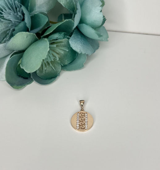 Image sur Pendentif en or rose avec zircons cubiques