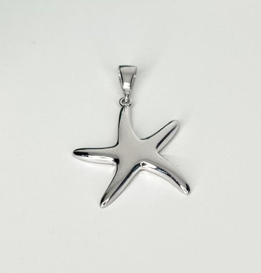 Image sur Pendentif étoile de mer en or blanc