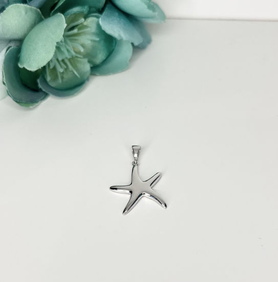Image sur Pendentif étoile de mer en or blanc