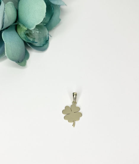 Image sur Pendentif trèfle en or jaune