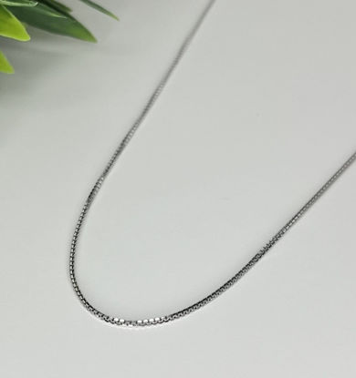 Image de Chaîne Cubique 16" en or blanc 10KT